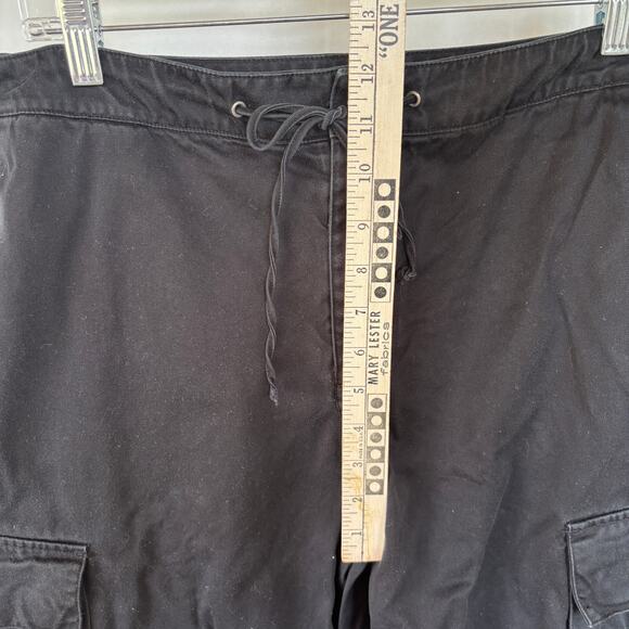 Vintage Y2K Liz Claiborne Black Cargo Tactical Grunge Gorpcore Cotton Pants 12 - Picture 11 of 11